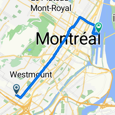 Sherbrooke St W, Montréal to Vieux Port, Montréal