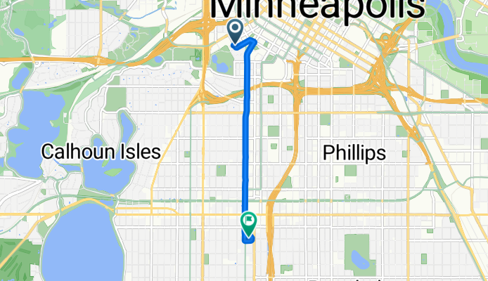 Loring Park, Minneapolis to W 32nd St, Minneapolis