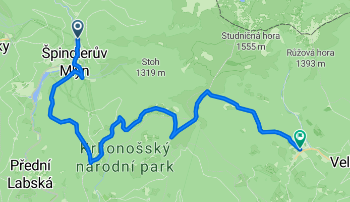 Špindlerův Mlýn, Špindlerův Mlýn nach Pec pod Sněžkou, Pec pod Sněžkou