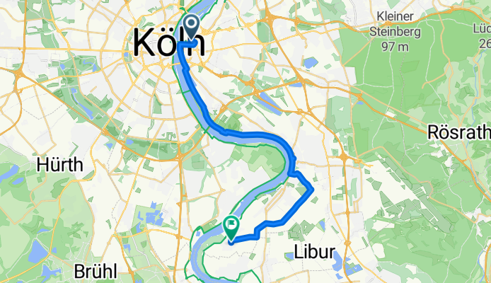 Luise-Straus-Ernst-Straße, Köln nach Sandbergstraße, Köln