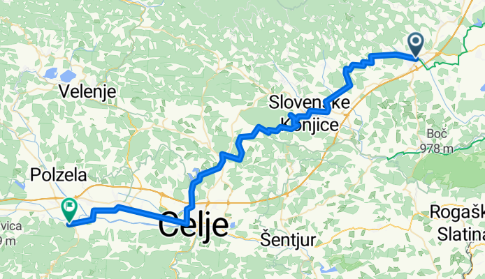 Trg Svobode, Slovenska Bistrica nach Nad Tovarno, Prebold