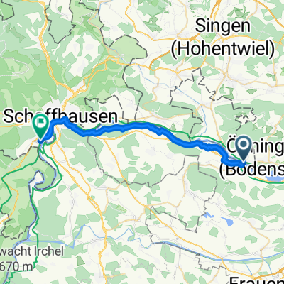 Stein am Rhein - Rheinfälle - über Sautterbis Neuhausen am Rheinfall