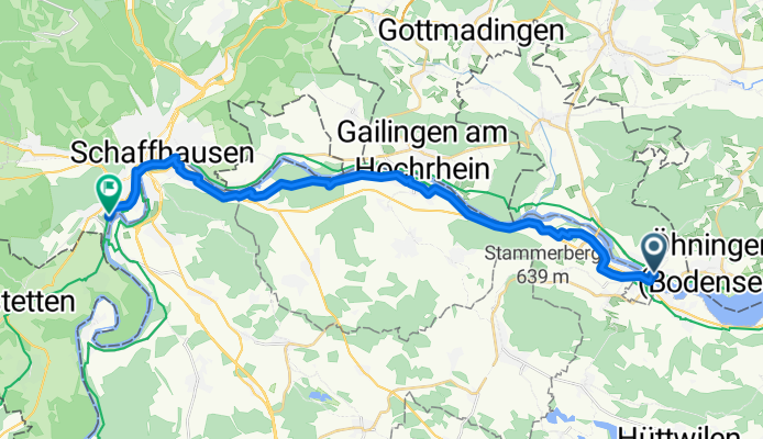 Stein am Rhein - Rheinfälle - über Sautterbis Neuhausen am Rheinfall