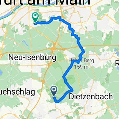 Hofgut Neuhof, Dreieich nach Sachsenhäuser Landwehrweg, Frankfurt am Main