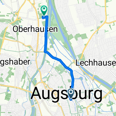 Vorderer Lech, Augsburg nach Kühbacher Weg, Augsburg