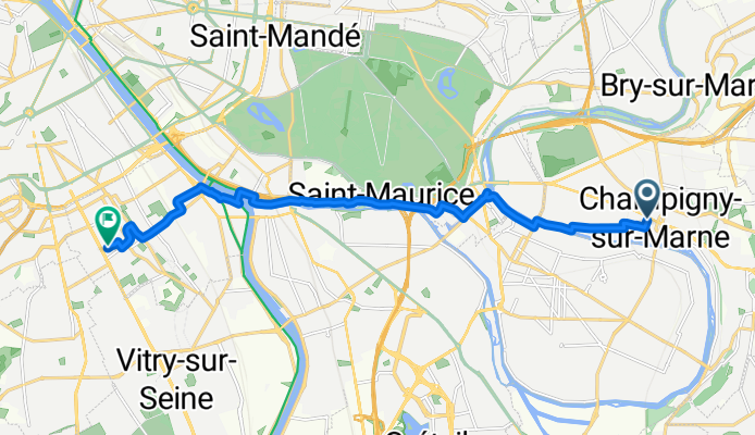 From Champigny-sur-Marne to Ivry-sur-Seine