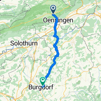Route nach Walliswil bei Niederbipp