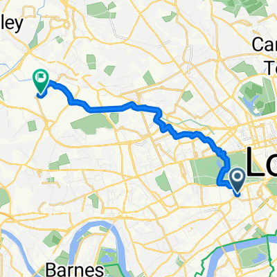Brompton Road, London to Acton Lane, London