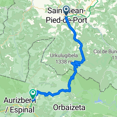 St Jean Pied de Port, France to Burguete, Spain
