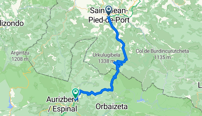 St Jean Pied de Port, France to Burguete, Spain