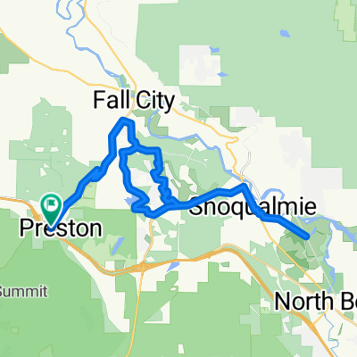 Preston to Snoqualmie over Snoqualmie Ridge; return