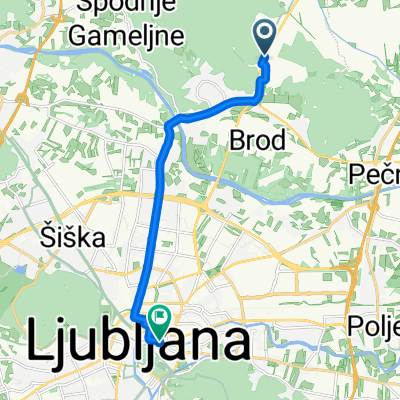 Ljubljanska cesta, Trzin - Gestrinova ulica, Ljubljana