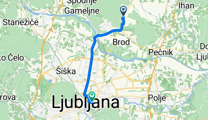 Ljubljanska cesta, Trzin - Gestrinova ulica, Ljubljana
