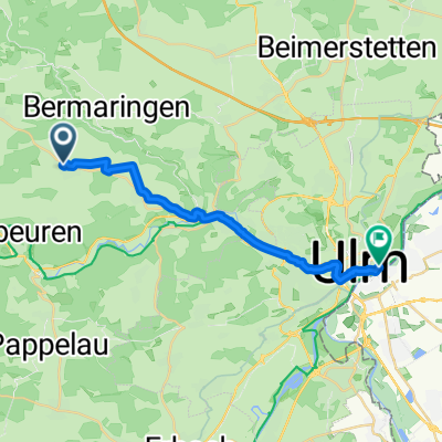 Kolberweg, Blaubeuren nach Basteistraße, Ulm