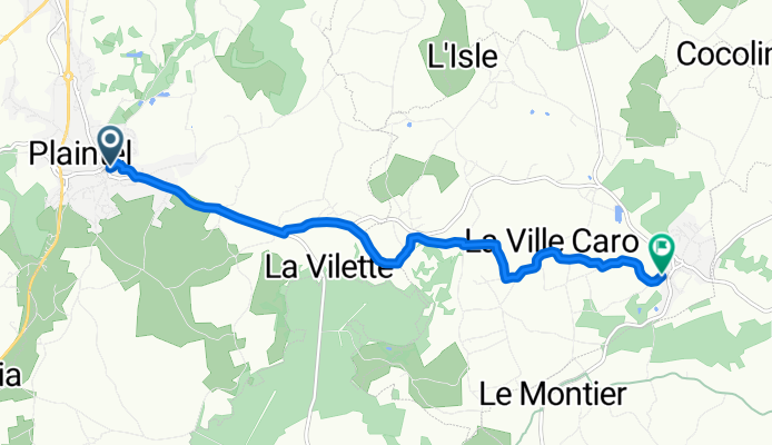 Place Général de Gaulle, Plaintel to Rue du Gué, Saint-Carreuc