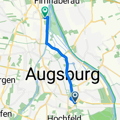 Baumgartnerstraße, Augsburg nach Schönbachstraße, Augsburg