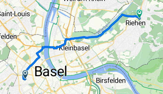 Föhrenstrasse, Basel to Wettsteinstrasse, Riehen