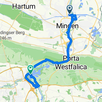 Bauhofstraße, Minden nach Porta Westfalica