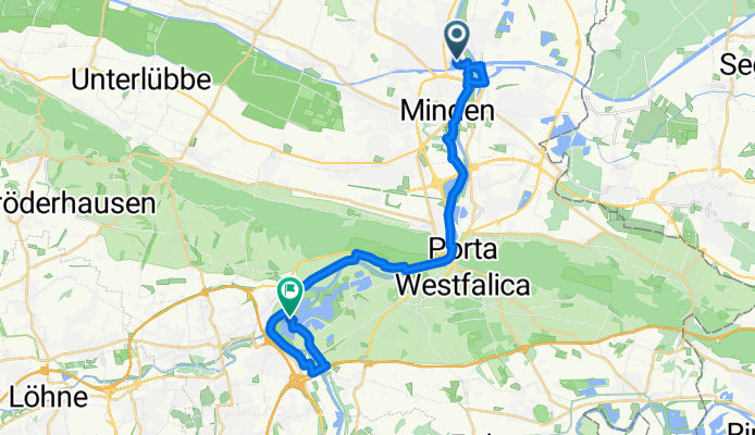 Bauhofstraße, Minden nach Porta Westfalica