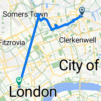 City Road, London to Regent Street Saint James's, London