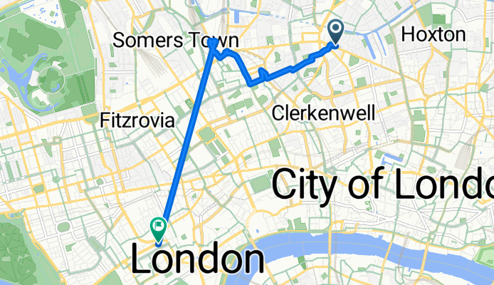 City Road, London to Regent Street Saint James's, London