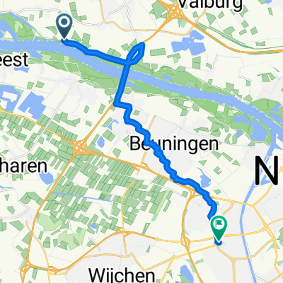 Waalbandijk, Dodewaard naar Spijkerhofplein, Nijmegen
