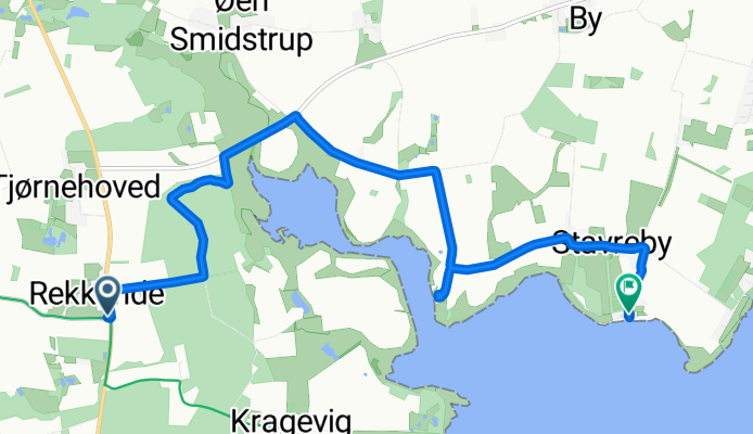 Rekkendevej, PrÌstø to Stavreby Strandvej, PrÌstø