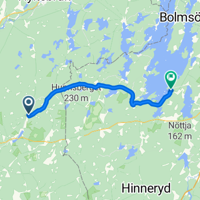 Breared, Simlångsdalen to Strandsjövägen, Ljungby