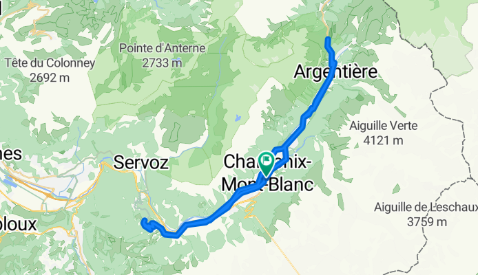 Avenue Michel Croz, Chamonix to Avenue Michel Croz, Chamonix