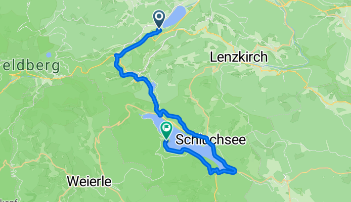 Bruderhalde, Hinterzarten nach Schluchtensteig Schwarzwald, Schluchsee