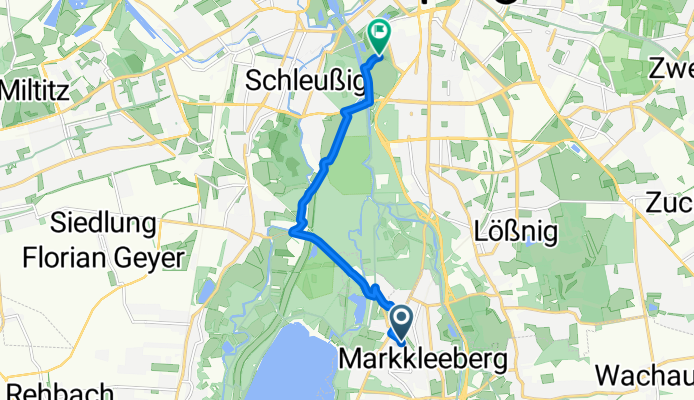 Ring, Markkleeberg nach Karl-Tauchnitz-Straße, Leipzig