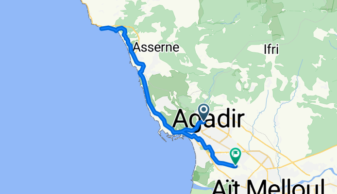 De Hopital Hassan à Avenue Laayoune