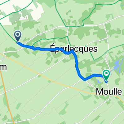Rue de la Longue Digue, Bayenghem-lès-Éperlecques to Route de Houlle, Moulle
