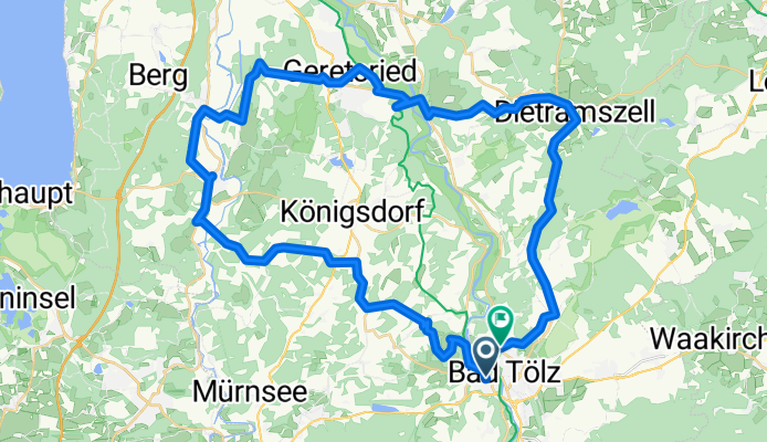 47.760, 11.549 nach 47.771, 11.557