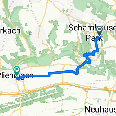 Oskar-Schlemmer-Weg, Ostfildern nach Mönchhof, Stuttgart