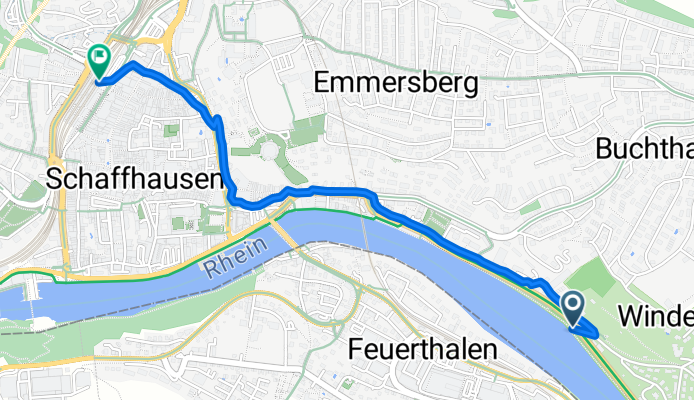 Viarhenana, Schaffhausen nach Bahnhofstrasse, Schaffhausen