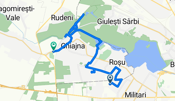 Strada Părăluțelor, București to Strada Eroului, Chiajna