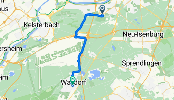 Lyoner Straße, Frankfurt am Main nach Farmstraße, Mörfelden-Walldorf