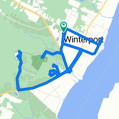 Oak St, Winterport to Oak St, Winterport