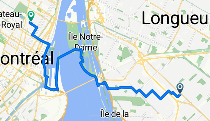 Rue Balmoral, Longueuil to Rue Montcalm, Montréal