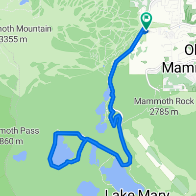 Route in Mammoth Lakes