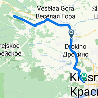 От Неизвестная Дорога до Высотная улица