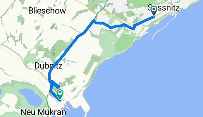 Route in Sassnitz