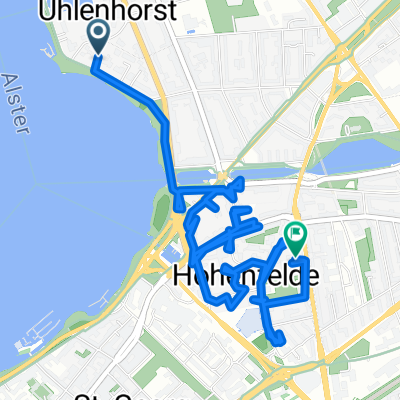 Schöne Aussicht, Hamburg nach Mühlendamm, Hamburg
