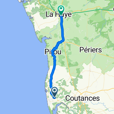 Route de Saint Malo de la Lande, Agon-Coutainville naar Rue des Hauts Vents, La Haye