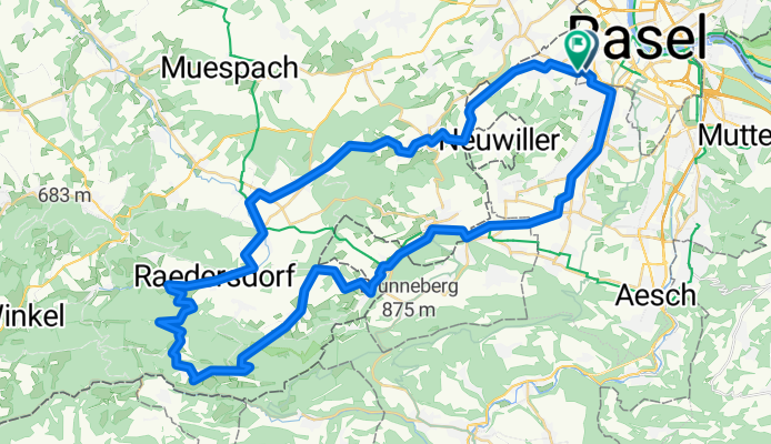 Route in Basel