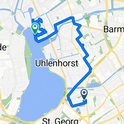 Mühlendamm, Hamburg nach Bellevue, Hamburgsa. Sixtus erste Woche