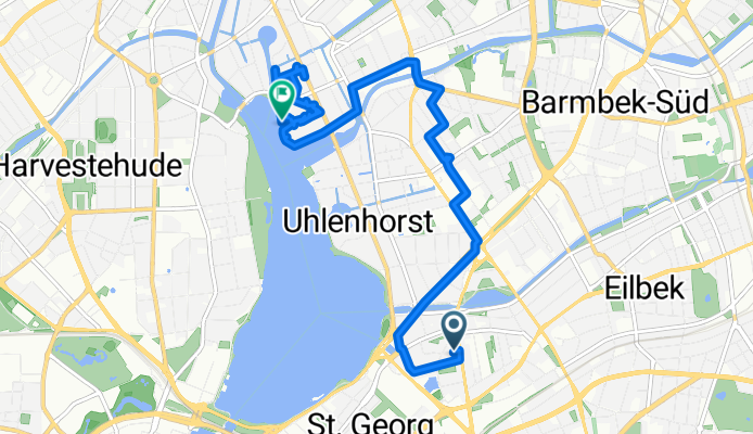Mühlendamm, Hamburg nach Bellevue, Hamburgsa. Sixtus erste Woche