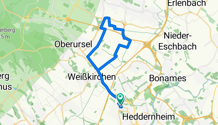 Niederurseler Landstraße 154/156 to Niederurseler Landstraße 154/156