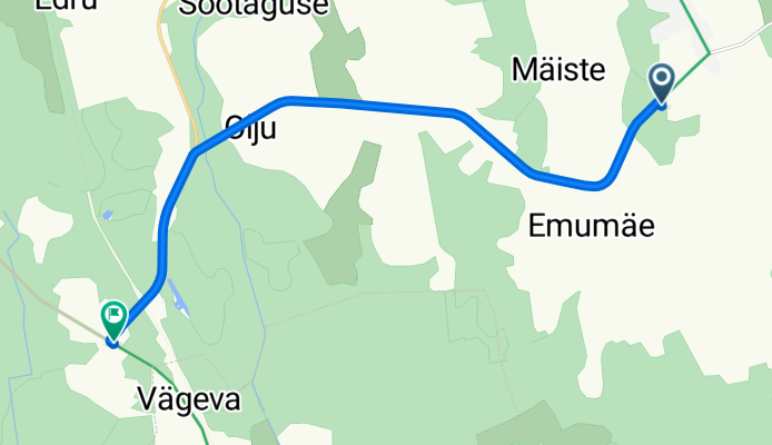 Olju-Salla tee, Emumäe to Tartu-Jõgeva-Aravete tee, Koluvere